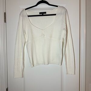Almost Famous Ivory Knit Top